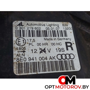Фара правая  Audi A4 B7 2007 8E0941004AK, 0301219602 #5