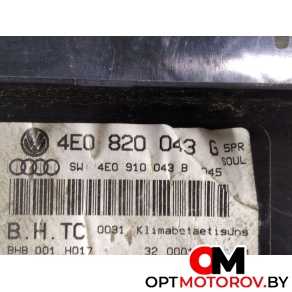 Блок управления печки/климат-контроля  Audi A8 D3/4E [рестайлинг] 2006 4E0820043G, 4E0910043B #2