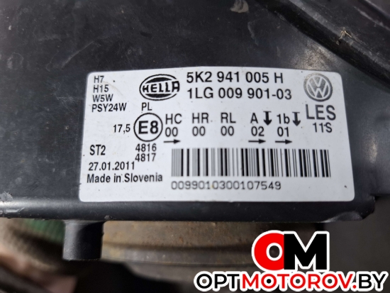 Фара левая  Volkswagen Golf Plus 2 поколение 2009 5K2941005H, 1LG00990103, 5K2941005 #4