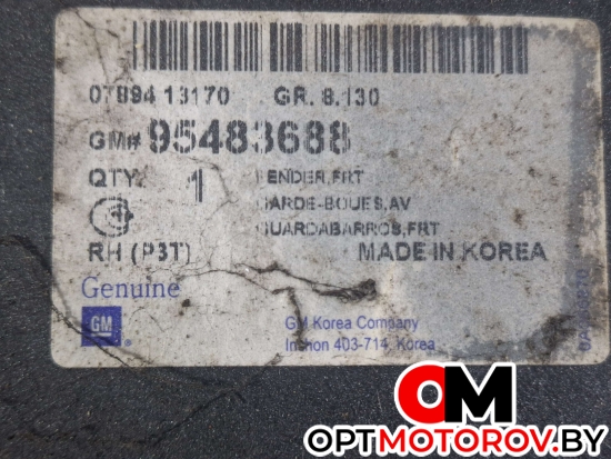 Крыло переднее правое  Chevrolet Aveo T300 2012 95483688, 0789413170 #4