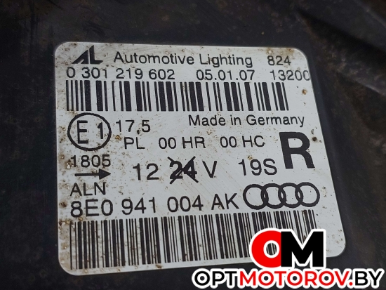 Фара правая  Audi A4 B7 2007 8E0941004AK, 0301219602 #5