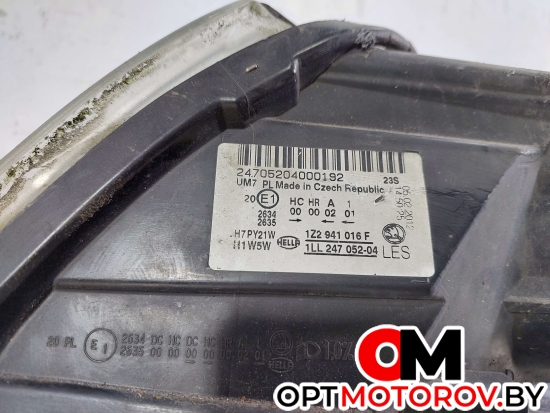 Фара правая  Skoda Octavia 2 поколение (A5) [рестайлинг] 2012 1Z2941016F, 1LL24705204 #4