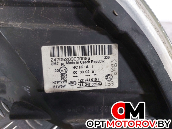 Фара правая  Skoda Octavia 2 поколение (A5) [рестайлинг] 2012 1Z2941015F, 1LL24705203 #5